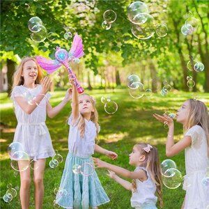 Sitodier Bubble Machine for Kids | Princess Bubble Wand Blower for Girls with Wi